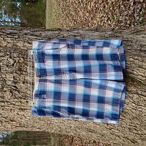 HOLLISTER. Mens Plaid Button Down Cotton Shorts. Size 34. Like New!